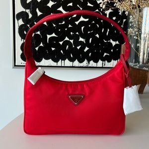 SOLD Brand New Never Worn Red Prada Re-Edition 2000 Tessuto Mini